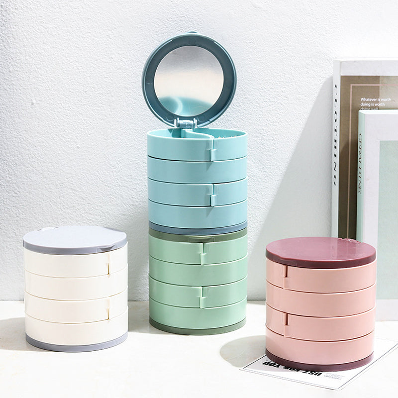 Elegant 4-Tier Rotatable Jewelry Organizer