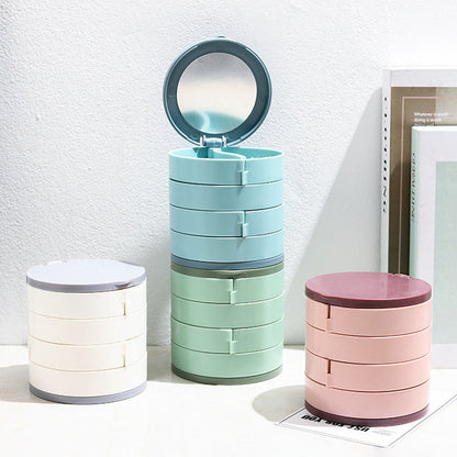 Elegant 4-Tier Rotatable Jewelry Organizer