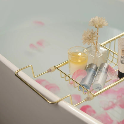 Versatile Stainless Steel Bathtub Organizer Tray