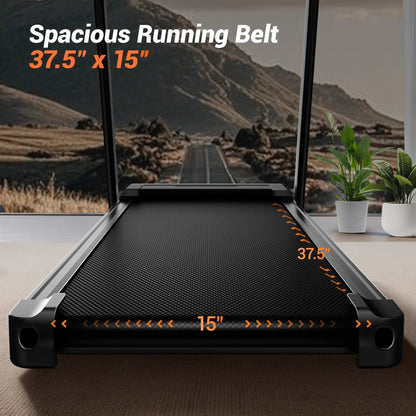 Compact Folding Treadmill with 3.0HP Motor, Bluetooth, and LED Screen