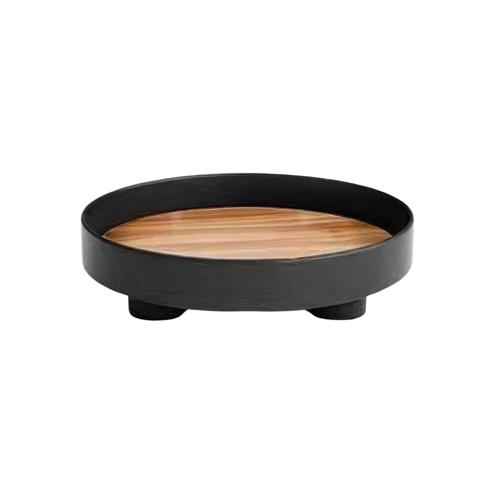 Minimalist Serving Board – Round Wooden Tray for Decorative Use