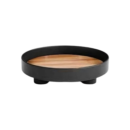 Minimalist Serving Board – Round Wooden Tray for Decorative Use