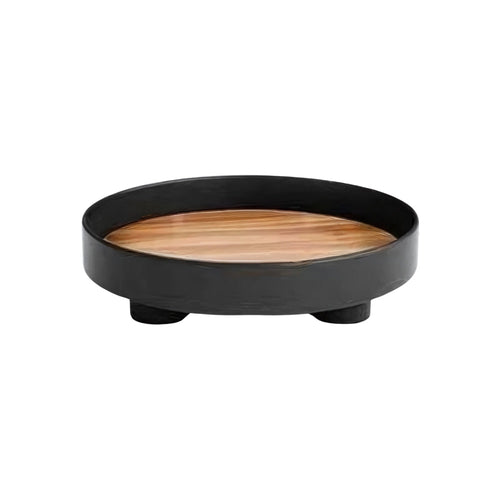 Minimalist Serving Board – Round Wooden Tray for Decorative Use