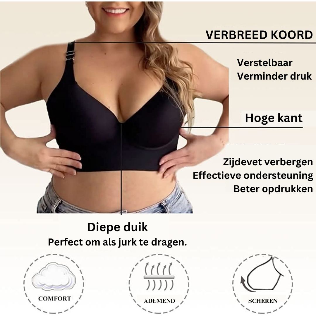Deep Cup Push-Up Bra for Enhanced Curves