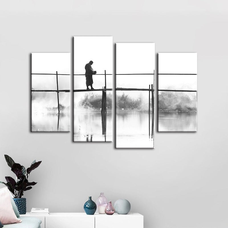 Tranquil Waterscape - Four-Piece Canvas Art Set