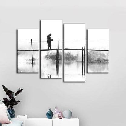 Tranquil Waterscape - Four-Piece Canvas Art Set