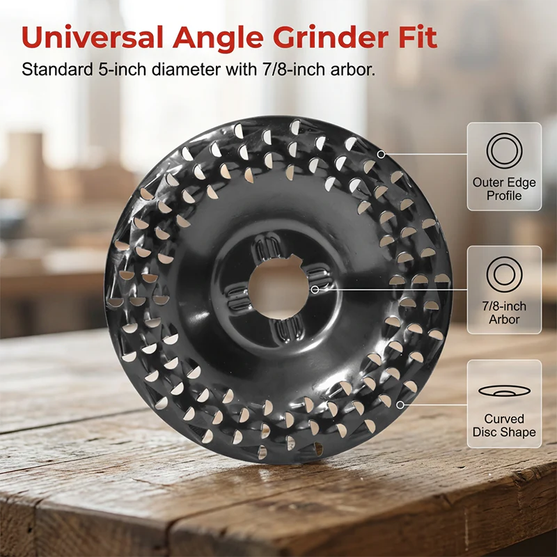 Precision Wood Shaping Disc for Angle Grinders | Effortless Shaping, Smoothing & Carving