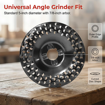 Precision Wood Shaping Disc for Angle Grinders | Effortless Shaping, Smoothing & Carving