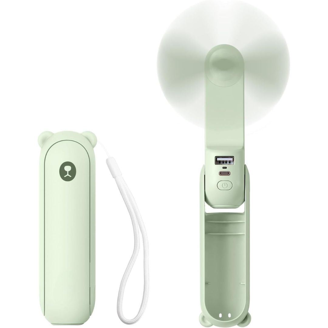 Portable 3-in-1 Mini Fan – USB Rechargeable, Foldable for Travel & Outdoors