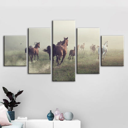 Majestic Horse Canvas Triptych - Elegant Wall Decor