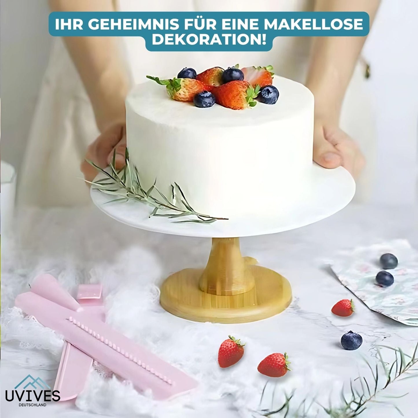 Adjustable Cake Smoother and Scraper Tool