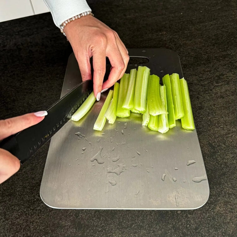 Double-Sided Kitchen Cutting Board with Antibacterial Features