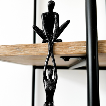 Wall Décor Sculpture of Abstract Couple for Shelving Display