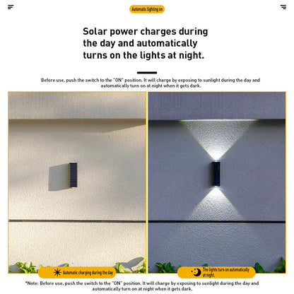 Modern Solar Wall Lights for Outdoor Use - Up and Down Design
