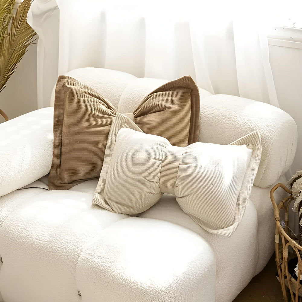 Chic Bow Accent Pillow for Cozy Spaces