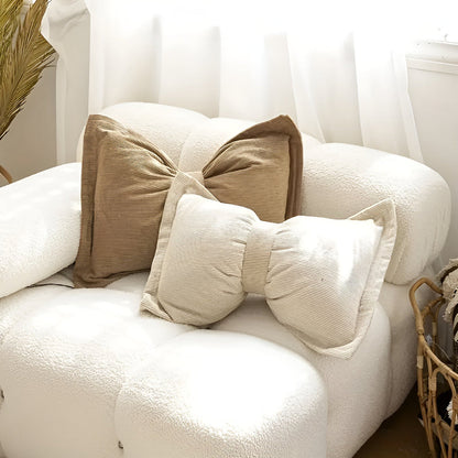 Chic Bow Accent Pillow for Cozy Spaces