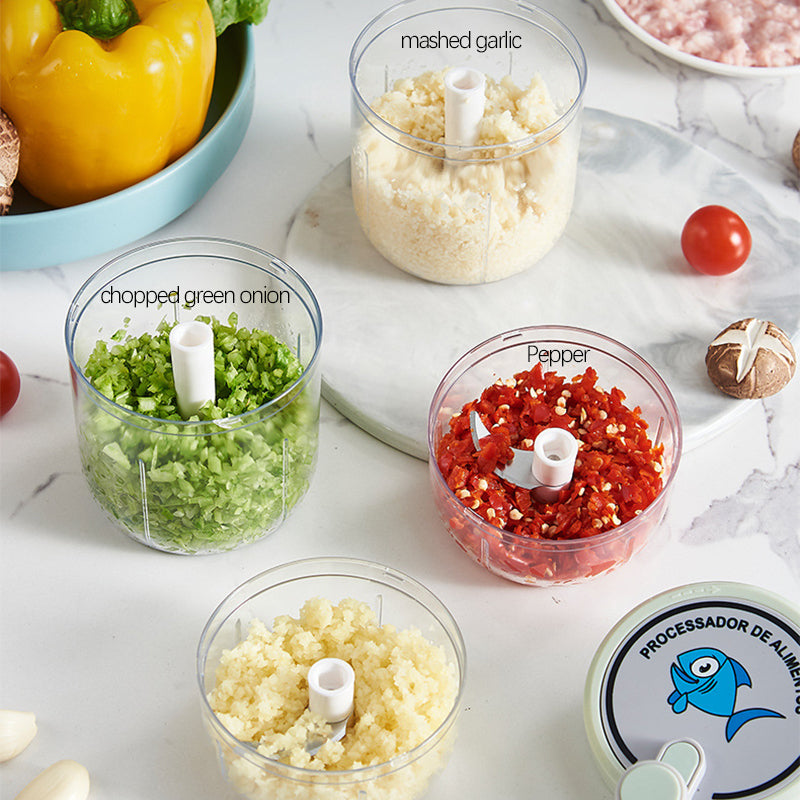 Manual Portable Vegetable and Garlic Chopper for Quick Food Prep