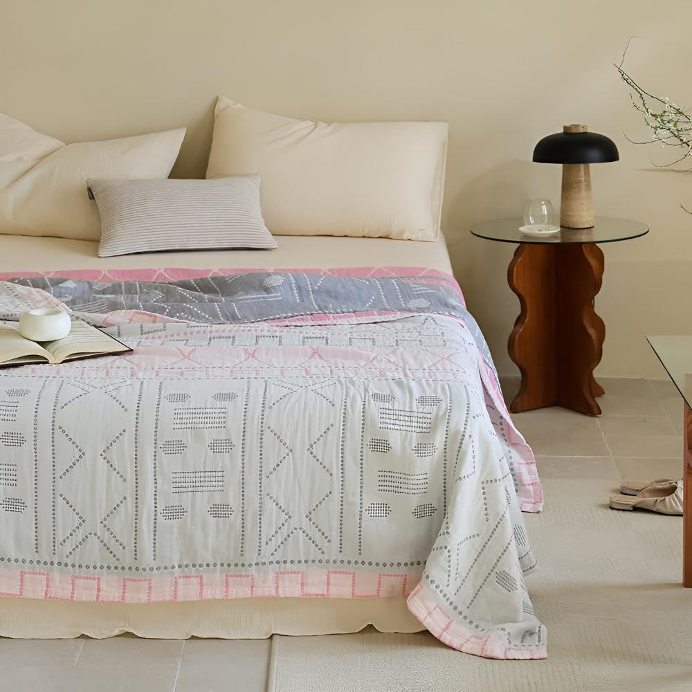 Artisan Woven Cotton Throw Blanket for Cozy Living
