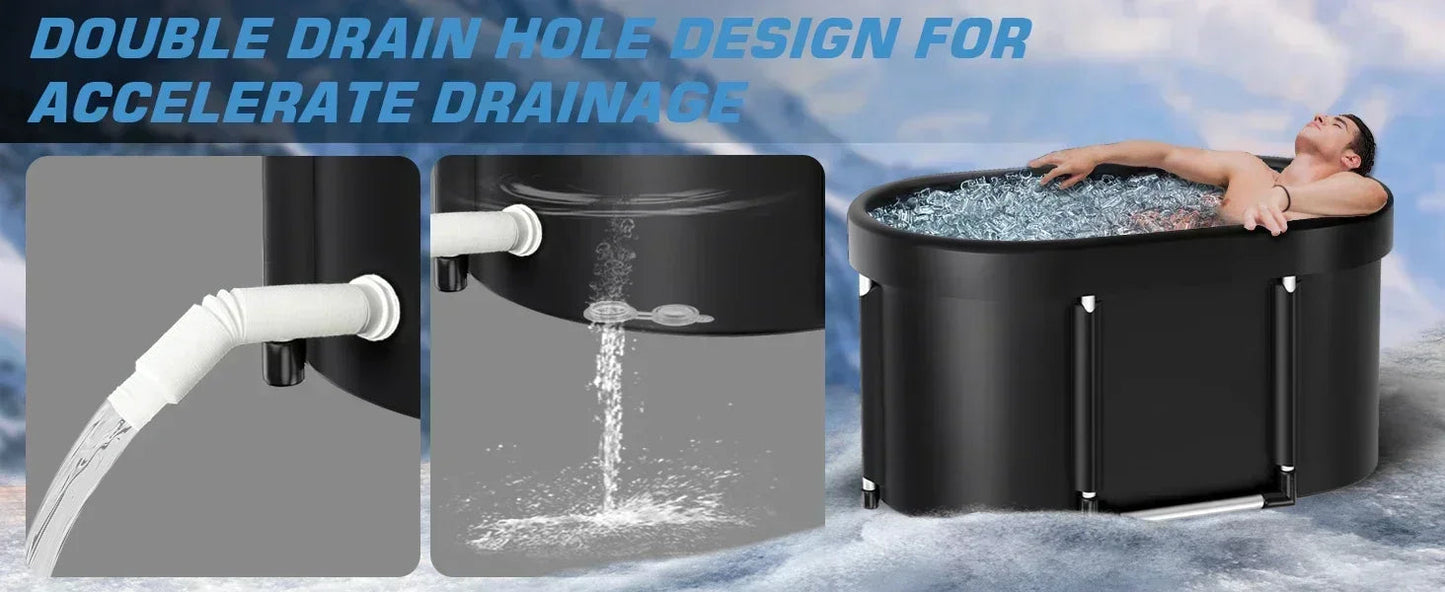 Foldable Cold Plunge Tub for Adults - Portable Ice Bath for Recovery