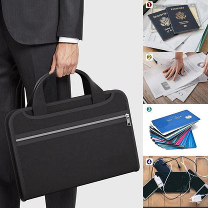 Spacious Fireproof A4 Document Organizer with Handle