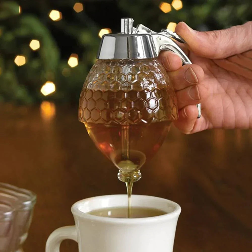 Easy Pour Honey Dispenser with Warm Water Base