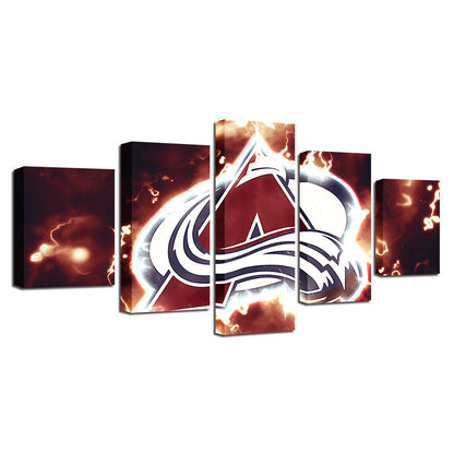 5 Piece Canvas Wall Art Set Featuring All North American Professional Sports