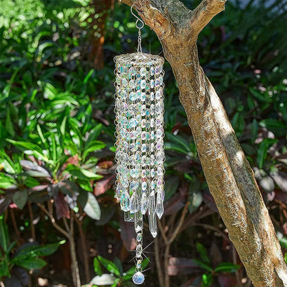 Crystal Glass Wind Chime in Aurora Design
