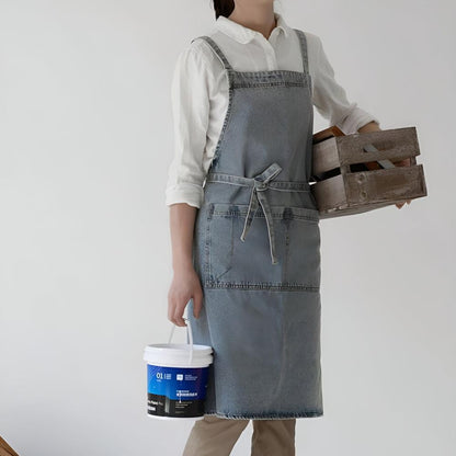 Classic Cotton Denim Work Apron for All Tasks