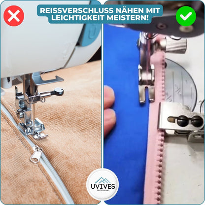 Zipper Foot for Stitch Line Positioning