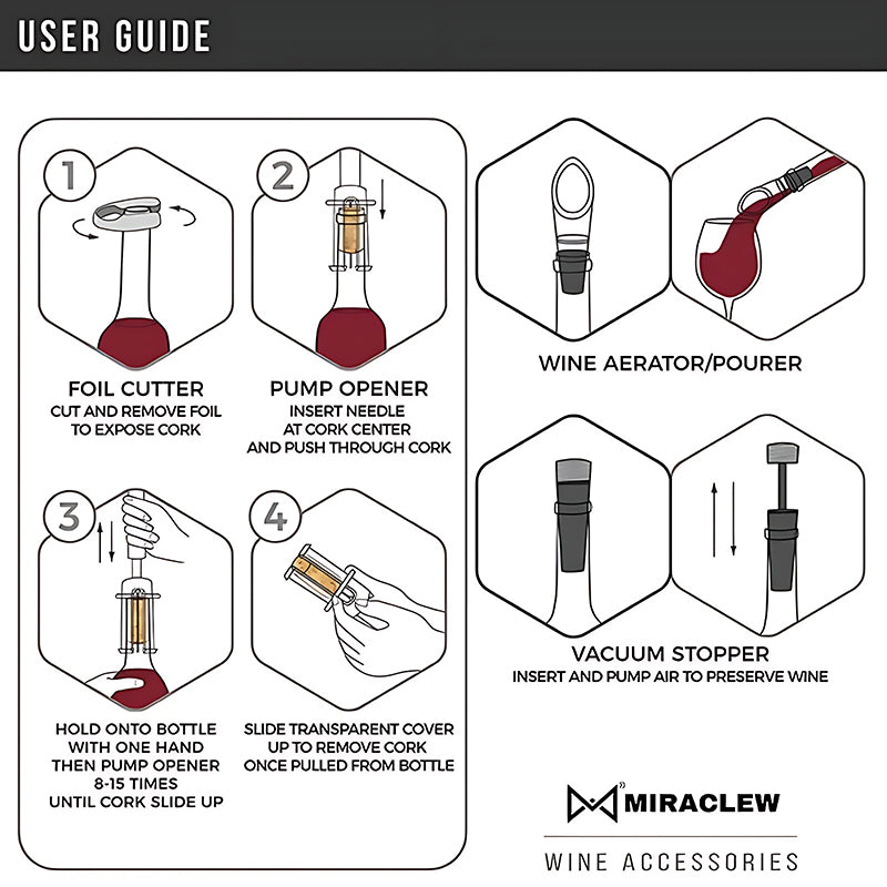 Corkscrew Wine Opener Set with Air Pump