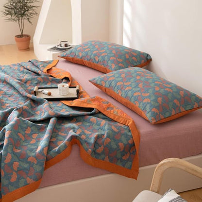 Reversible Cozy Blanket with Nature-Inspired Design