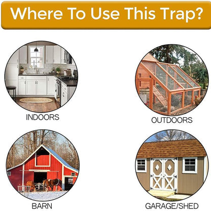 Flip and Slide Bucket Lid with Auto Reset – Rodent Trap