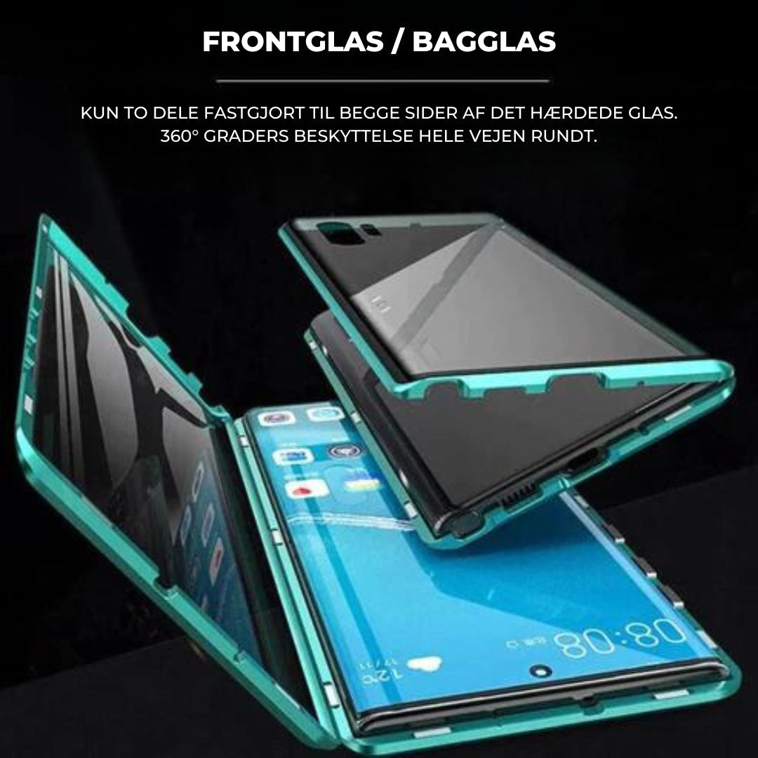 Magnetic Dual-Sided Tempered Glass Case for Samsung Phones
