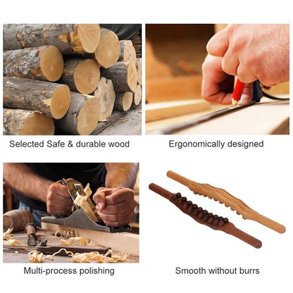 Natural Wood Body Massage Roller for Smooth Skin