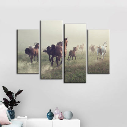 Majestic Equine Canvas Art Set - 4 Piece Collection