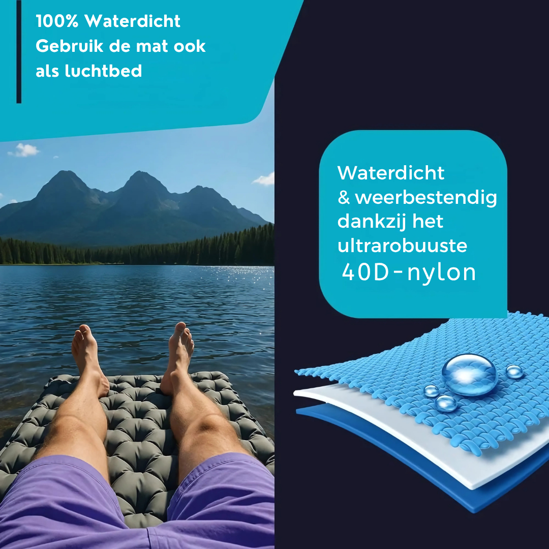 Self-Inflating Air Sleeping Mat – Lightweight, Compact, 10 cm Thickness