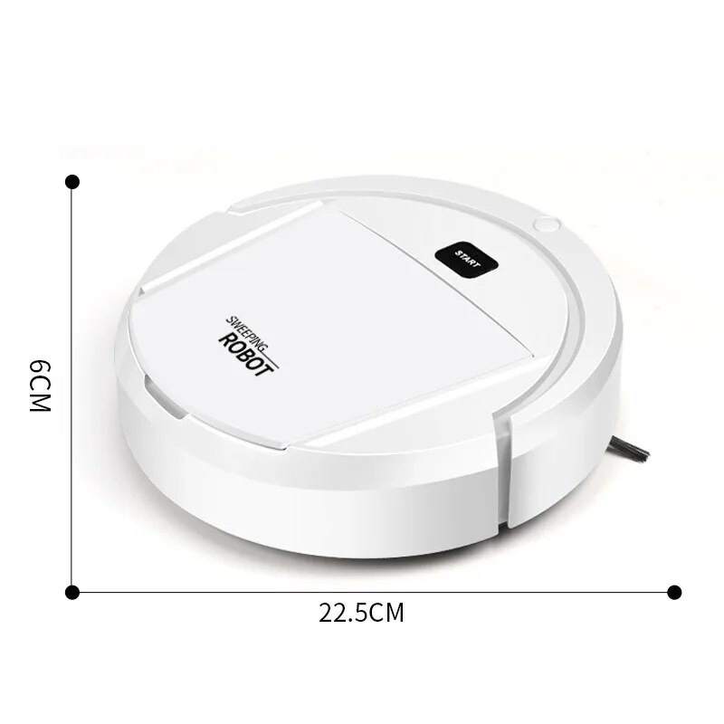 3-in-1 Silent Vacuum and Mop Robot for Efficient Floor Cleaning – Compact and Cordless