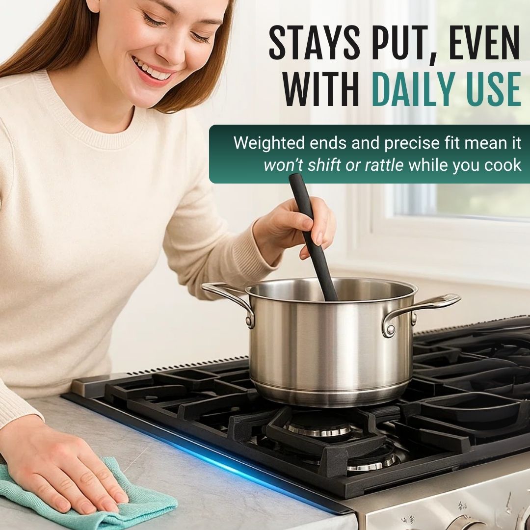 Adjustable Stainless Steel Gap Cover for Kitchen 35–70 cm | Prevents Crumbs & Spills | No-Tool Installation | Available in Black or Silver | Set of 2