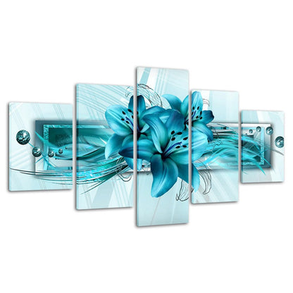 Vibrant Tulip Canvas Art Set - 5 Panel Floral Decor