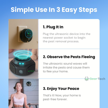 Ultrasonic Rodent Deterrent for Home and Garden Plug-In Device