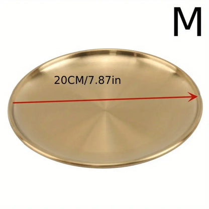 Elegant Gold-Finish Stainless Steel Serving Platters