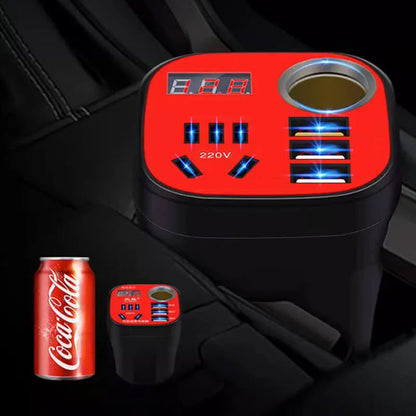 Compact Car Power Converter with Fast Charging Ports