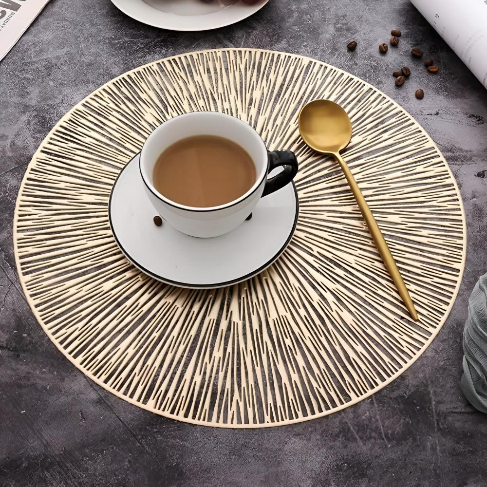 Luxe Metallic Dining Protector Mat