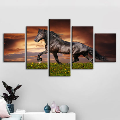 Majestic Equine Canvas Art - 5 Panel Wall Décor