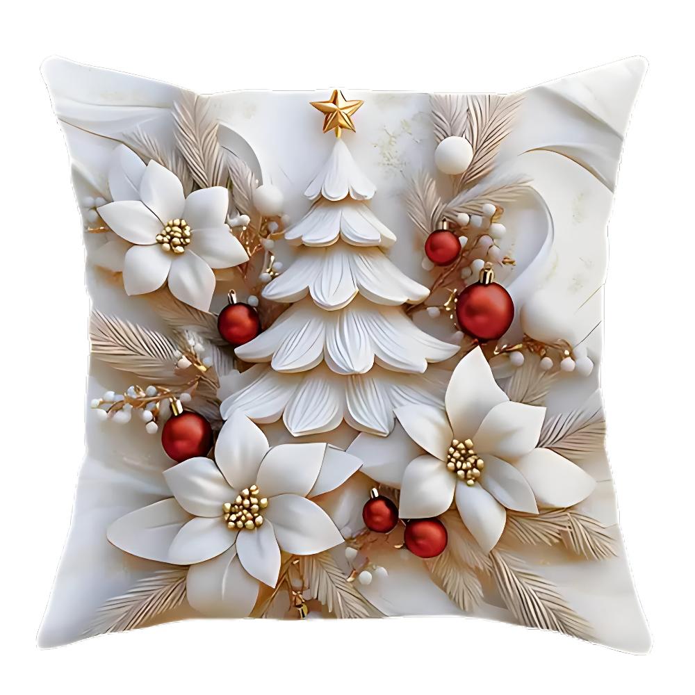 Festive Velvet Cushion Covers | Set of 4 for Holiday Cheer