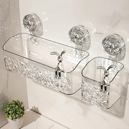 Luxury Suction Cup Shelf with Glacier Pattern - Last Day Discount