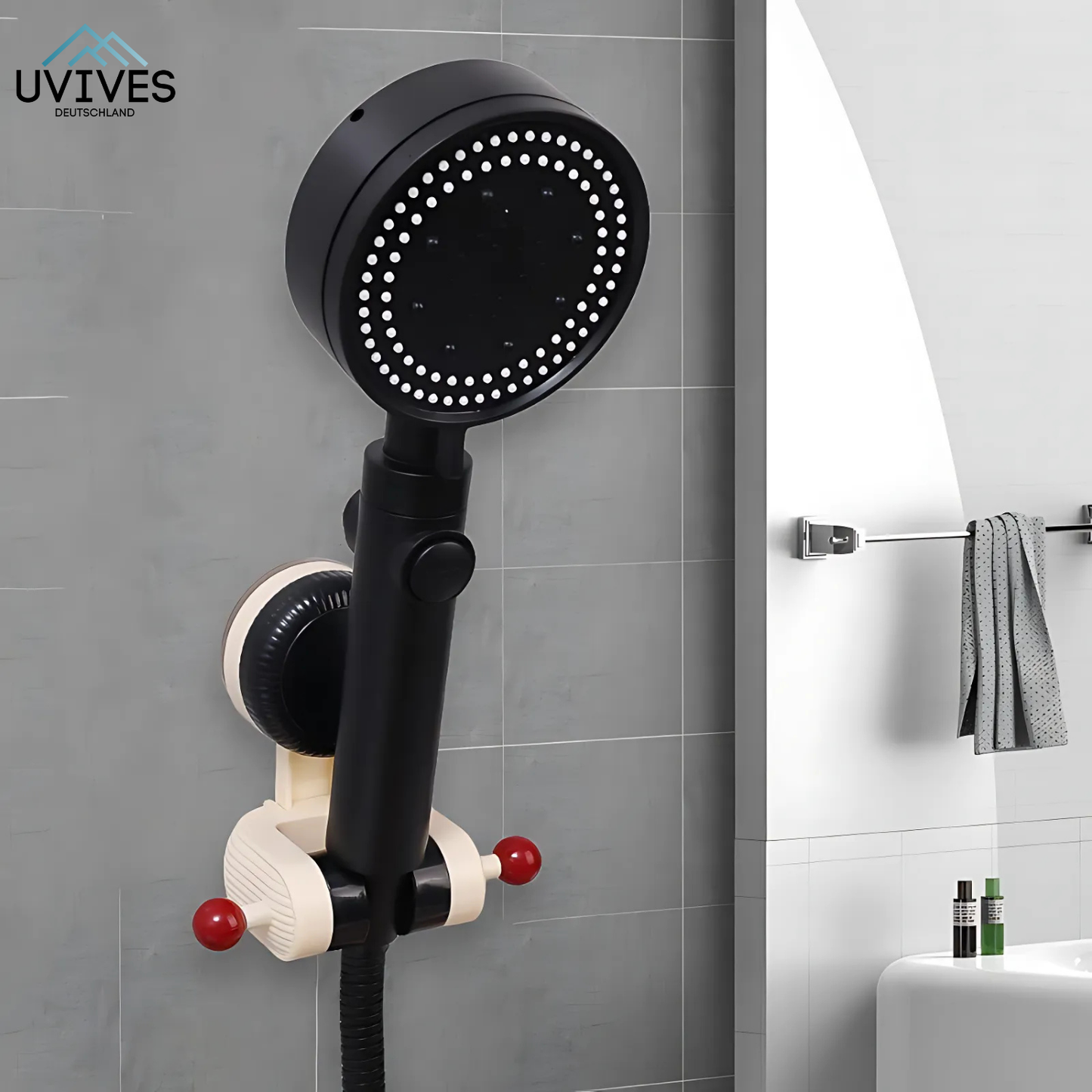 Flexible Shower Holder – No Drilling Required