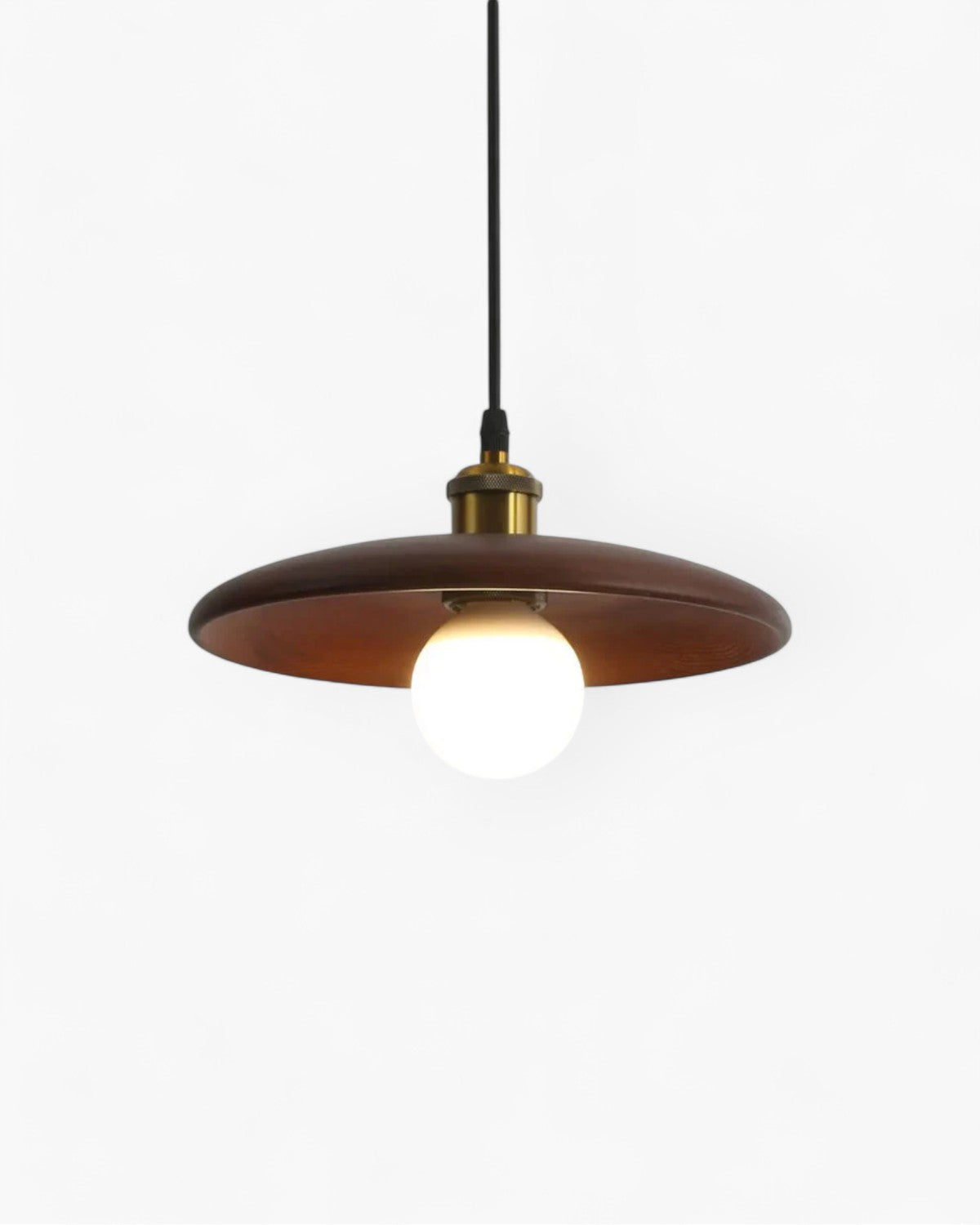 Japandi Zen Style Pendant Light with Slim Wooden Shade
