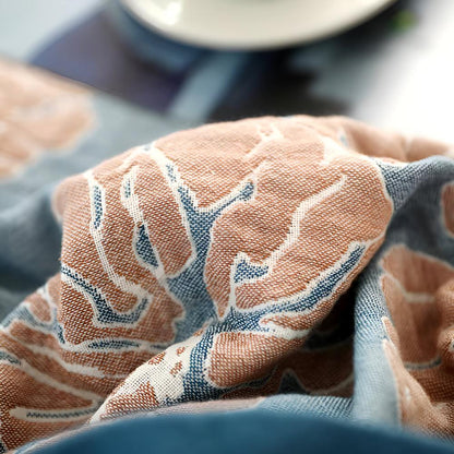 Serene Floral Cotton Throw Blanket for Year-Round Comfort