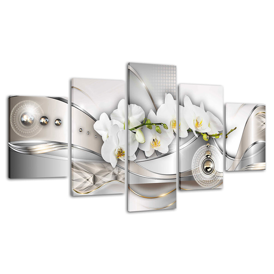 Stunning Floral Canvas Art Set - 5 Piece Collection